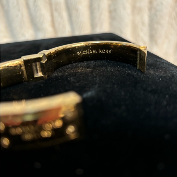 Michael Kors gold tone and rhinestone bangle bracelet - Picture 3 of 5